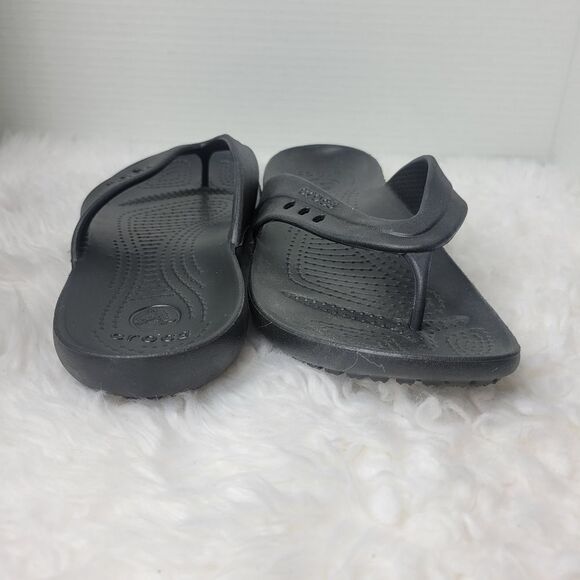 Crocs Kadee II Black Comfort Flip Flops Women Size 10 Sandals Slip On - Picture 7 of 10